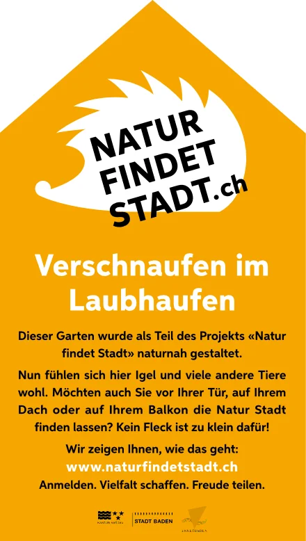 Schild eines Igels