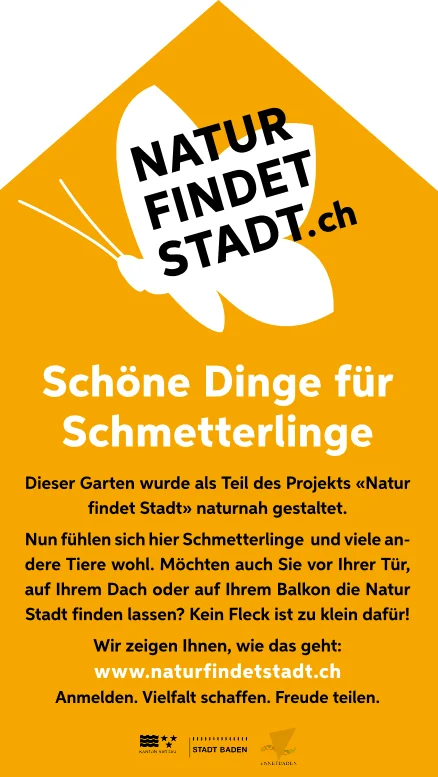 Schild eines Schmetterlings