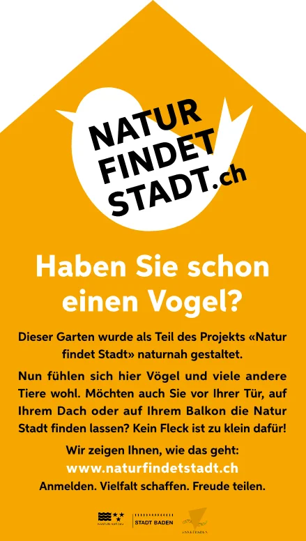 Schild eines Vogels