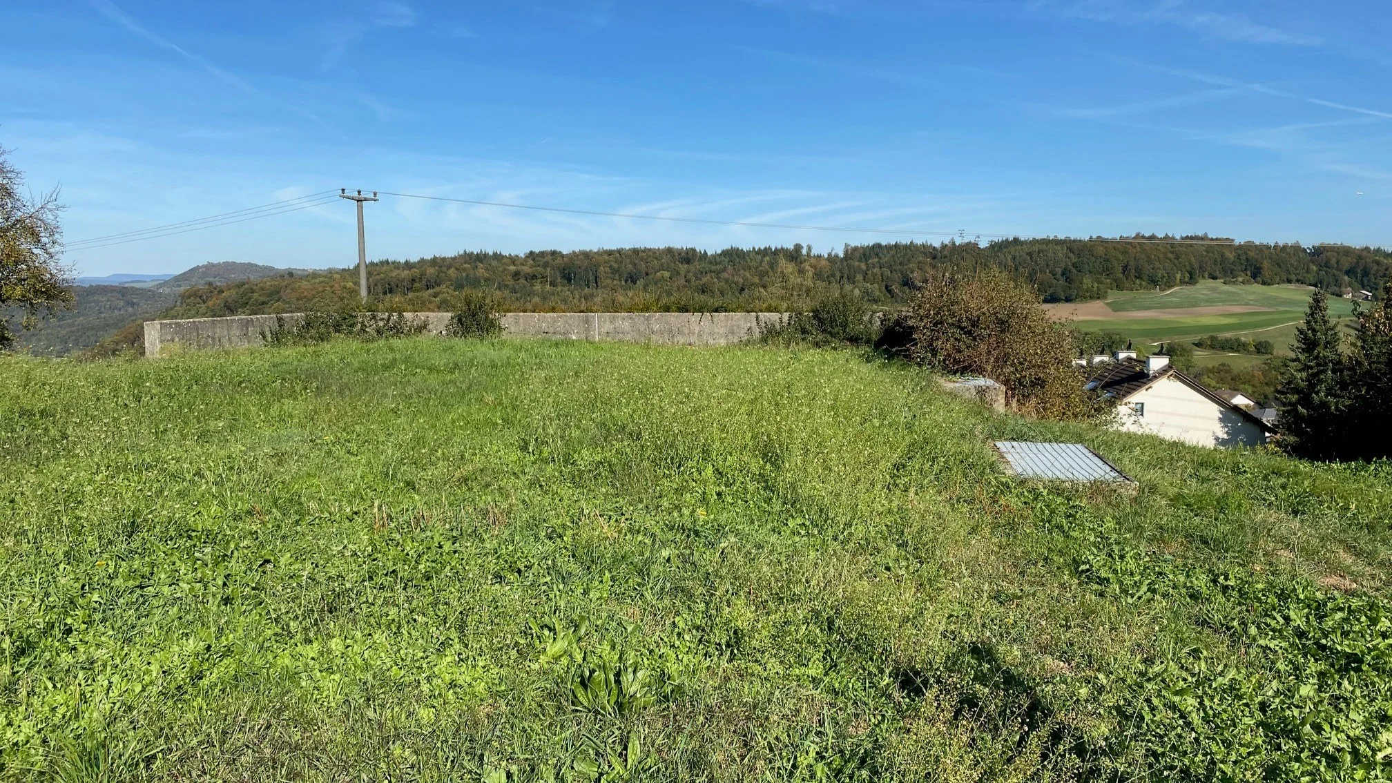 Wiese bei der Feuerwehrgarage in Baldingen vor der Aufwertung