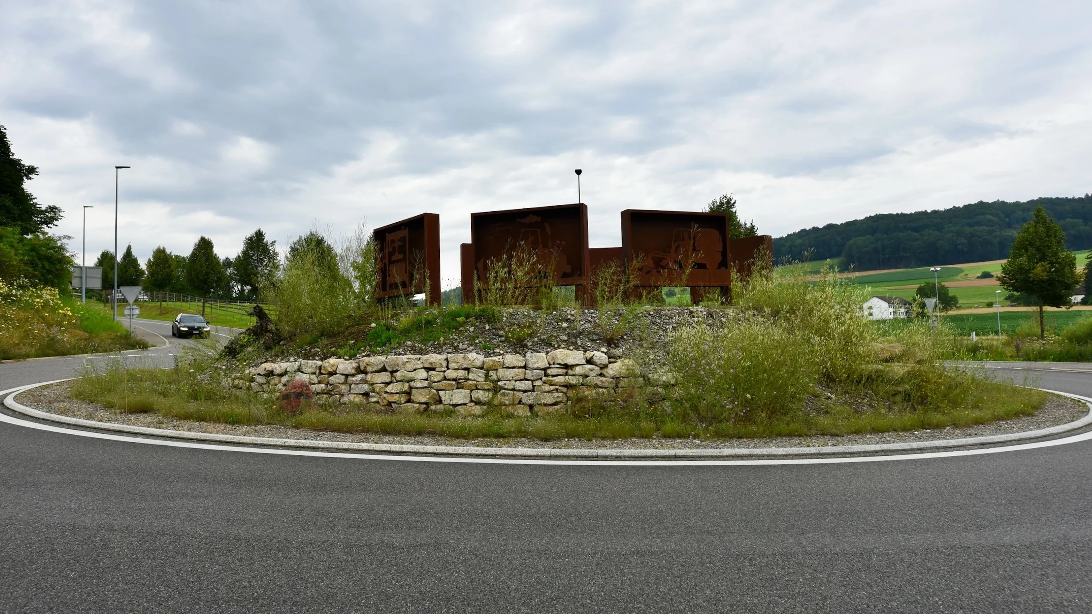 Kreisel in Schneisingen im Juli 2024