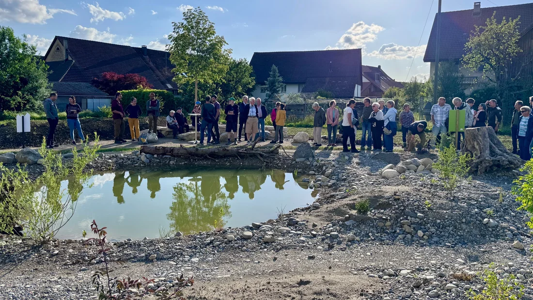 Gemeindehauswiese mit Teich