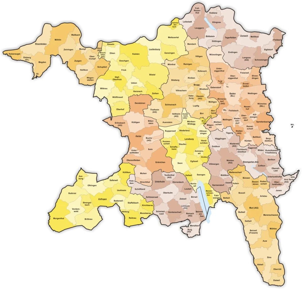 Gemeinden des Kantons Aargau
